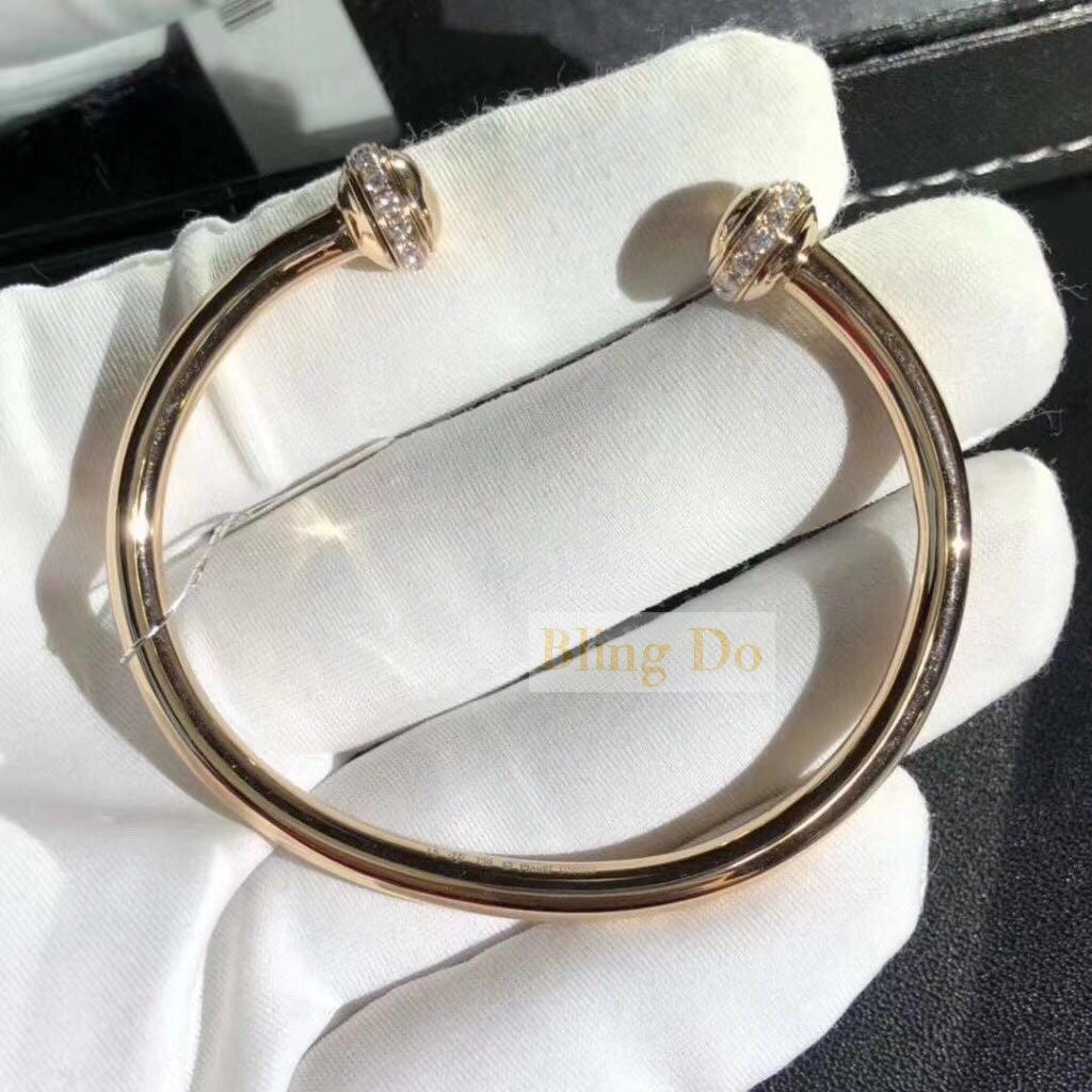 Piaget Possession Diamond & 18K Rose Gold Open Bangle Bracelet