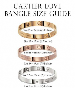 cartier bracelet size guide