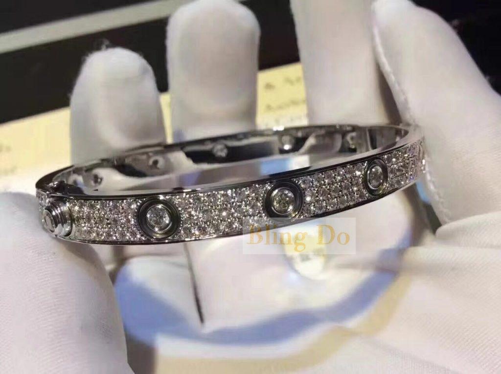 cartier love bracelet diamond paved