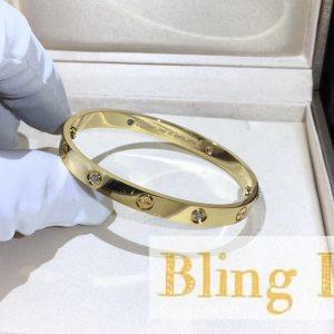 Cartier Love Bracelet with 4 Diamonds Yellow Gold | Design Your Own ...