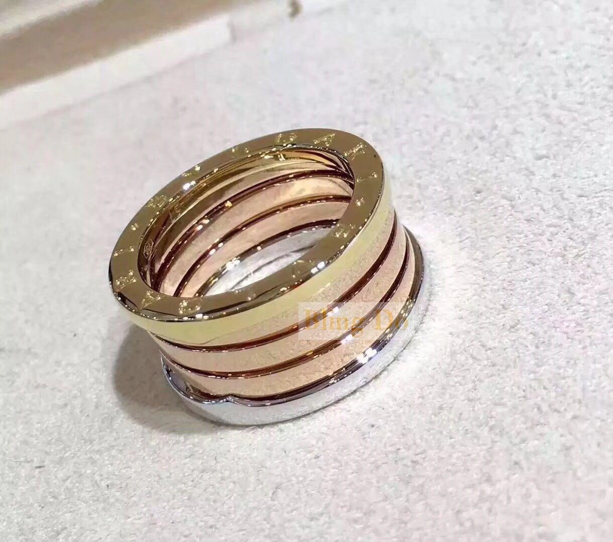Classic Style Bvlgari B Zero1 Ring In 18 Kt Rose And White Gold Design Your Own Real 18k Gold And Gia Diamond Luxury Brand Jewelry Custom Made