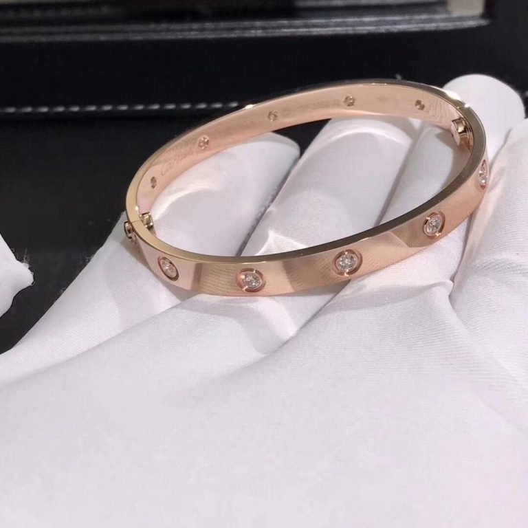 Real Cartier LOVE BRACELET with 10 DIAMONDS in 18KT PINK GOLD | Design ...