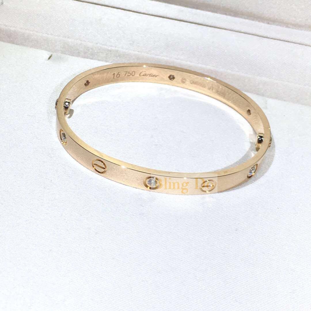 rose gold or yellow gold cartier love bracelet